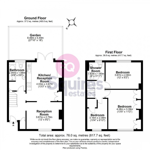 Floor Plan Image for 3 Bedroom Terraced House for Sale in Watling Avenue, Edgware