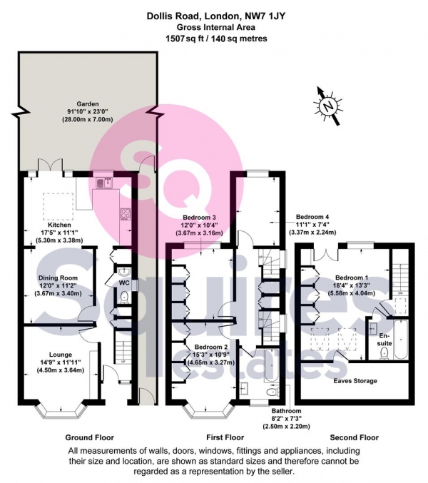 Floor Plan Image for 4 Bedroom Semi-Detached House for Sale in Dollis Road, Mill Hill