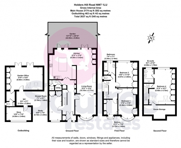 Floor Plan Image for 4 Bedroom Semi-Detached House for Sale in Holders Hill Road, Mill Hill, London