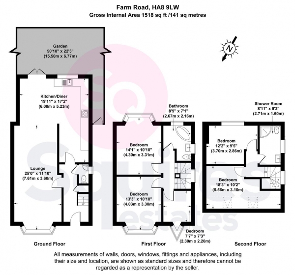 Floor Plan Image for 5 Bedroom Semi-Detached House to Rent in Farm Road, Edgware