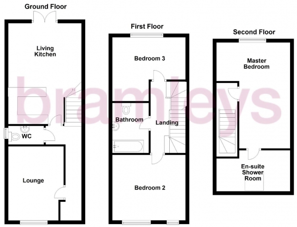 Floor Plan Image for 3 Bedroom Semi-Detached House for Sale in Off Brighouse/Denholme Road, Queensbury