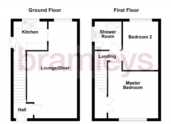 Floor Plan Image for 2 Bedroom Semi-Detached House for Sale in Meadow Lane, Wheatley, Halifax, HX3