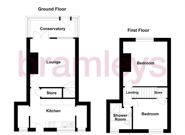 Floor Plan Image for 2 Bedroom Terraced House for Sale in Krumlin Hall Cottages, Barkisland, Halifax