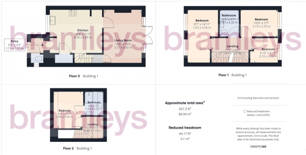 Floor Plan for 4 Bedroom End of Terrace House for Sale in The Dyson Court, Slade Lane, Brighouse, HD6, 3TF -  &pound269,500