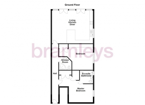 Floor Plan Image for 2 Bedroom Apartment for Sale in Park Road, Elland