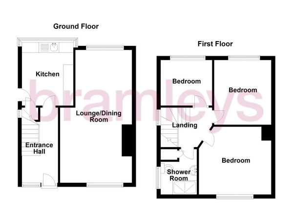 Floor Plan Image for 3 Bedroom Semi-Detached House for Sale in Valley Way, Halifax