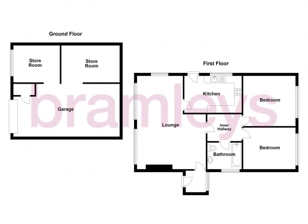 Floor Plan Image for 2 Bedroom Detached House for Sale in Hullett Drive, Mytholmroyd, Hebden Bridge