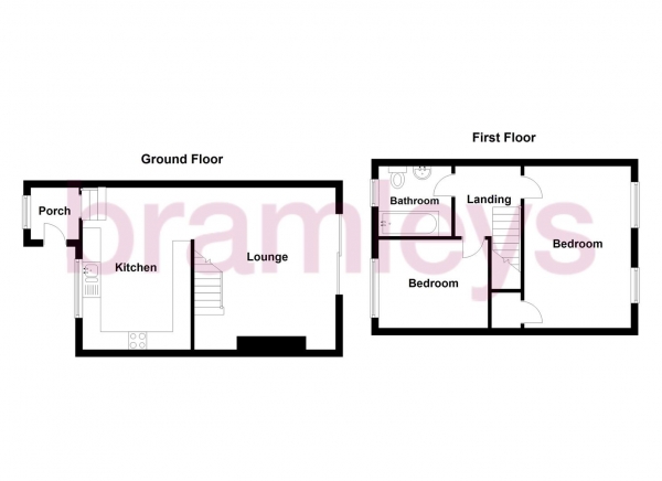 Floor Plan Image for 2 Bedroom Semi-Detached House for Sale in Blackwall Rise, Sowerby Bridge