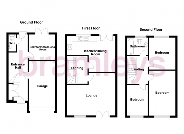 Floor Plan Image for 4 Bedroom Town House for Sale in Heatherdale Close, Halifax