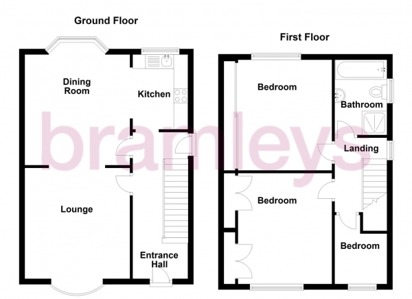 Floor Plan Image for 3 Bedroom Semi-Detached House for Sale in Court Lane, Halifax