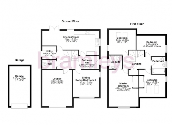 Floor Plan Image for 5 Bedroom Detached House for Sale in Maple Fold, Elland