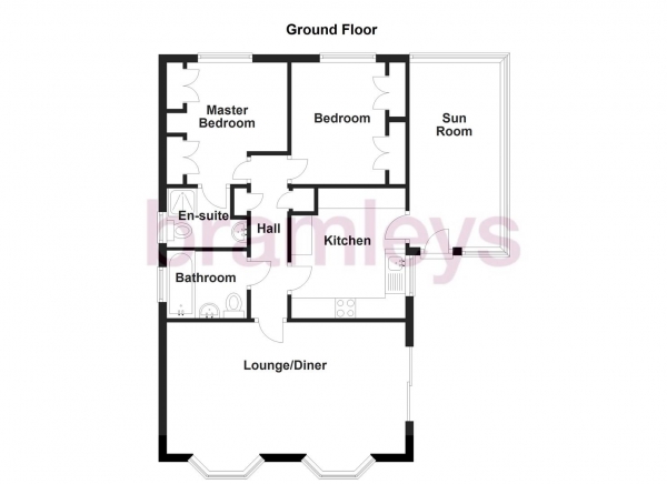 Floor Plan Image for 2 Bedroom Park Home for Sale in Ladstone Park