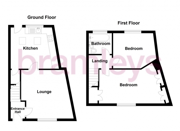 Floor Plan Image for 2 Bedroom End of Terrace House for Sale in Northgate, Elland