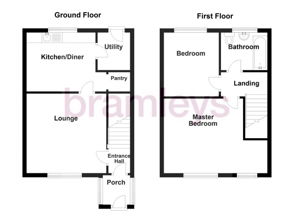 Floor Plan Image for 2 Bedroom Terraced House for Sale in Elland Lane, Elland