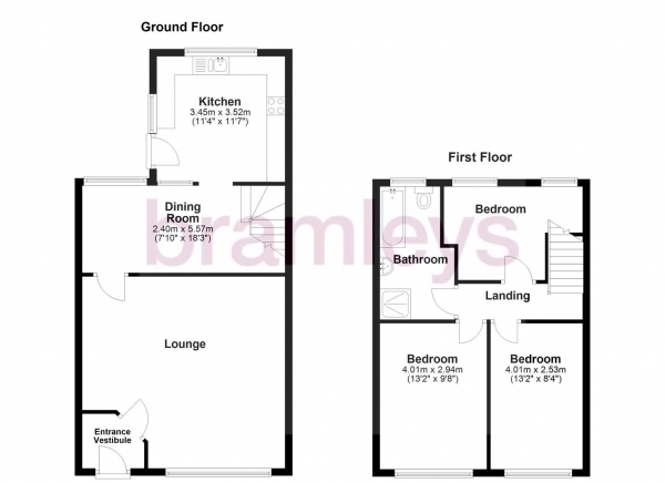 Floor Plan for 3 Bedroom Cottage for Sale in Slades Road, Golcar, Huddersfield, HD7, 4JR -  &pound250,000