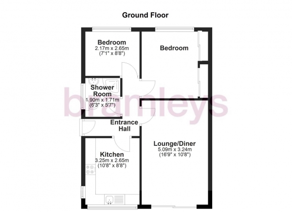 Floor Plan Image for 2 Bedroom Semi-Detached Bungalow for Sale in Heathmoor Park Road