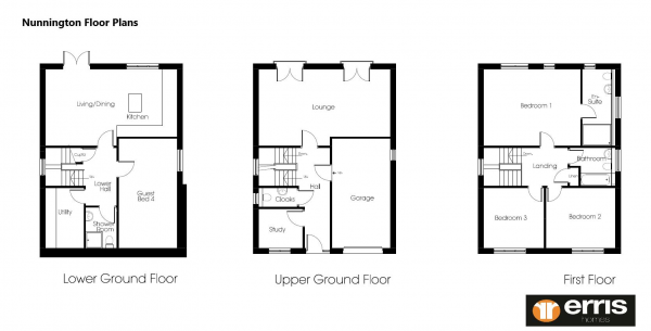 Floor Plan Image for 4 Bedroom Detached House for Sale in The Nunnington, Calder Mews, Rochdale Road, Greetland, Halifax