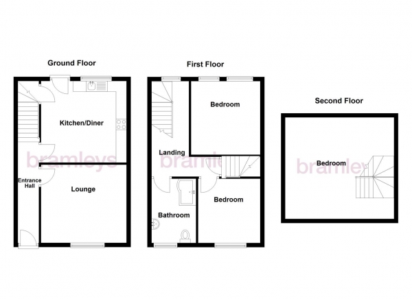 Floor Plan Image for 3 Bedroom Terraced House for Sale in 16, Syke Lane, Lightcliffe, Brighouse, Calderdale,