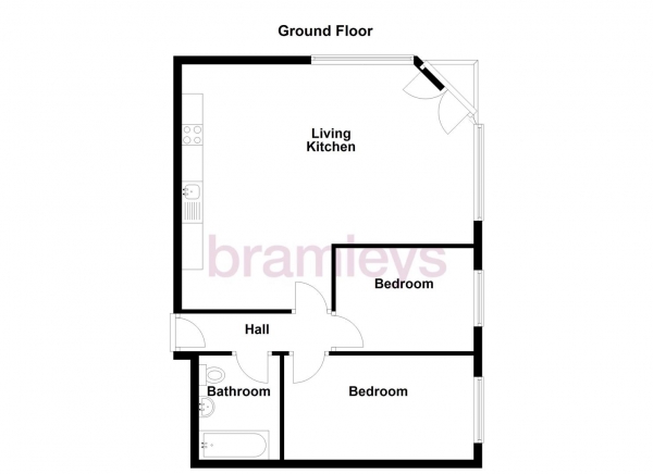 Floor Plan Image for 2 Bedroom Apartment for Sale in Westbury Street, Elland