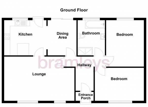 Floor Plan Image for 2 Bedroom Detached Bungalow for Sale in Jackson Meadows, Barkisland