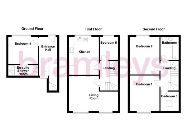 Floor Plan Image for 4 Bedroom Town House for Sale in Sandhall Green, Pellon