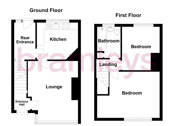 Floor Plan Image for 2 Bedroom Terraced House for Sale in Reservoir Road, Halifax