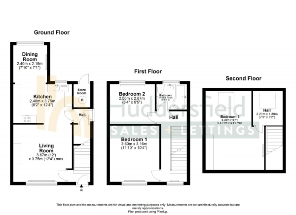 Floor Plan Image for 3 Bedroom Semi-Detached House for Sale in Scar Grove, Huddersfield