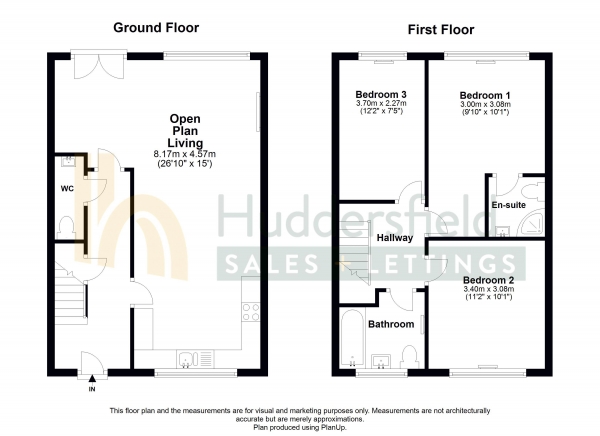 Floor Plan Image for 3 Bedroom Semi-Detached House for Sale in Yew Tree Road, Huddersfield