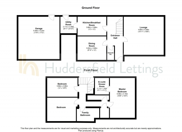 Floor Plan Image for 3 Bedroom Detached House to Rent in The Ghyll, Huddersfield