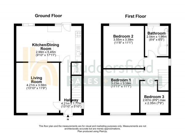 Floor Plan Image for 3 Bedroom Semi-Detached House to Rent in 116 Upper Brow Road, Huddersfield