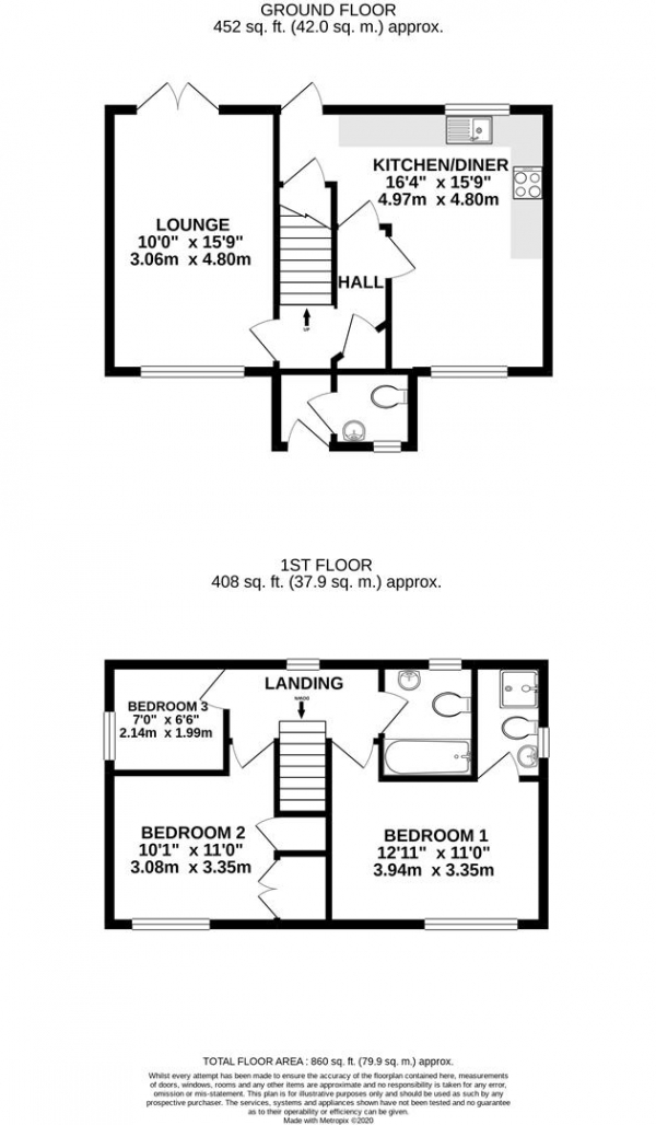 Floor Plan Image for 3 Bedroom Property for Sale in Nine Acres Close, Hayes