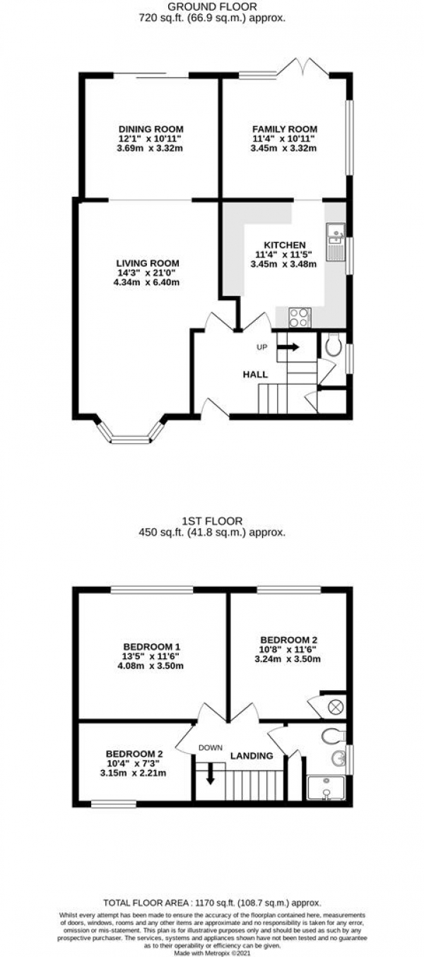 Floor Plan Image for 3 Bedroom Property for Sale in Fir Tree Avenue, West Drayton