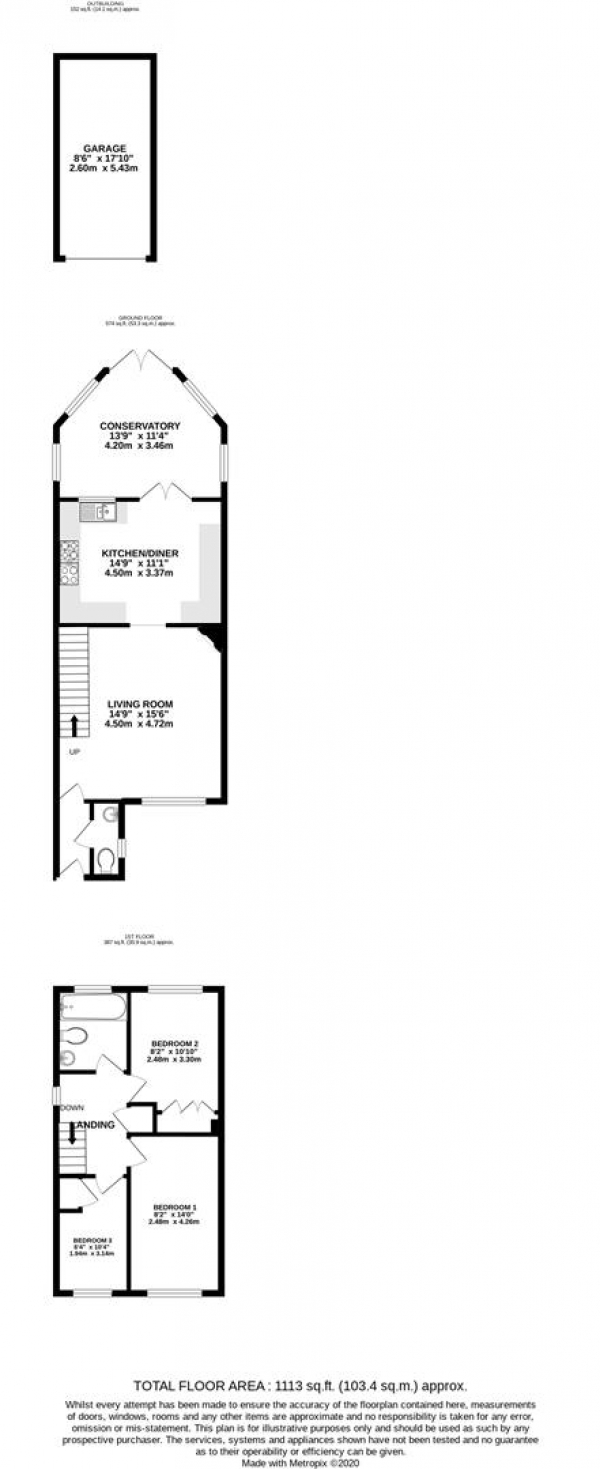 Floor Plan Image for 3 Bedroom Detached House for Sale in Rowlheys Place, West Drayton