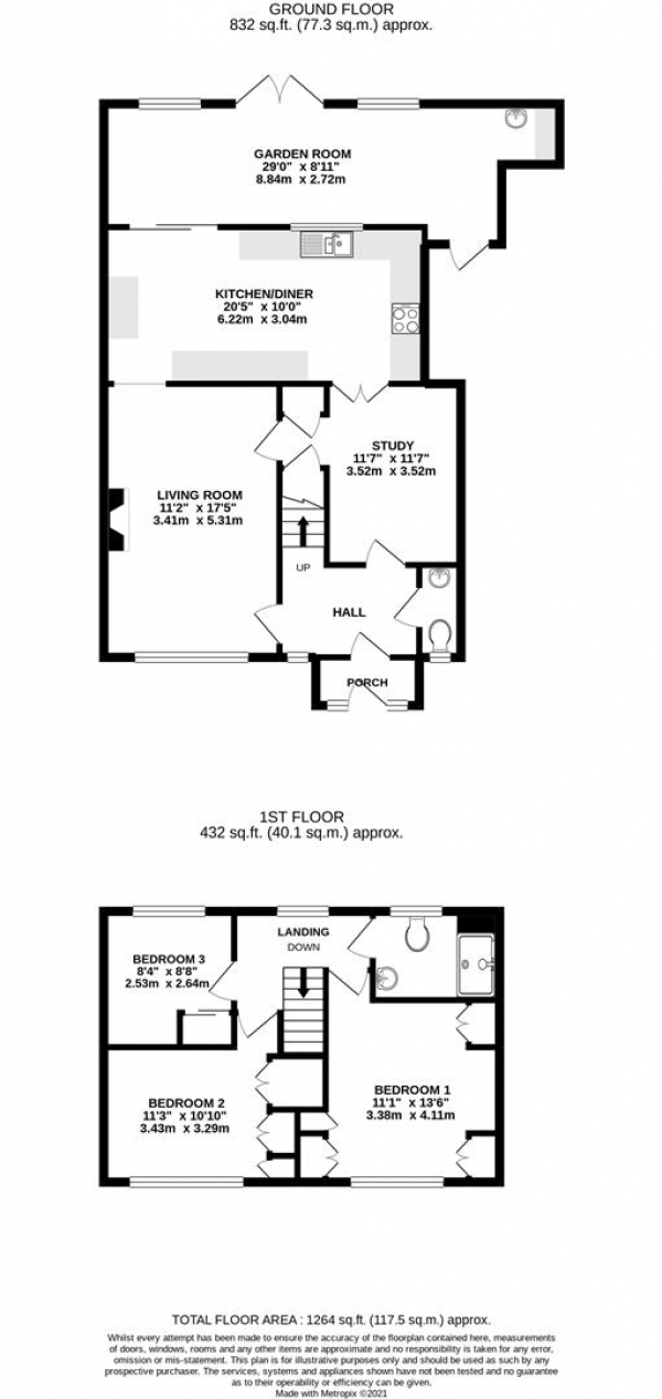 Floor Plan Image for 3 Bedroom Terraced House for Sale in Walnut Avenue, West Drayton