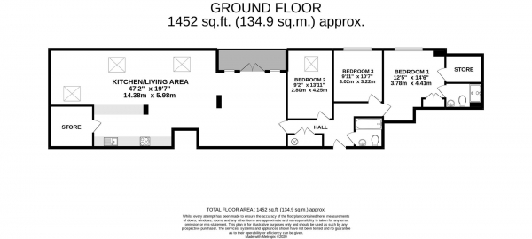 Floor Plan Image for 3 Bedroom Apartment for Sale in Cavendish House,Park Lodge Avenue, West Drayton, Middlesex, UB7 9FR