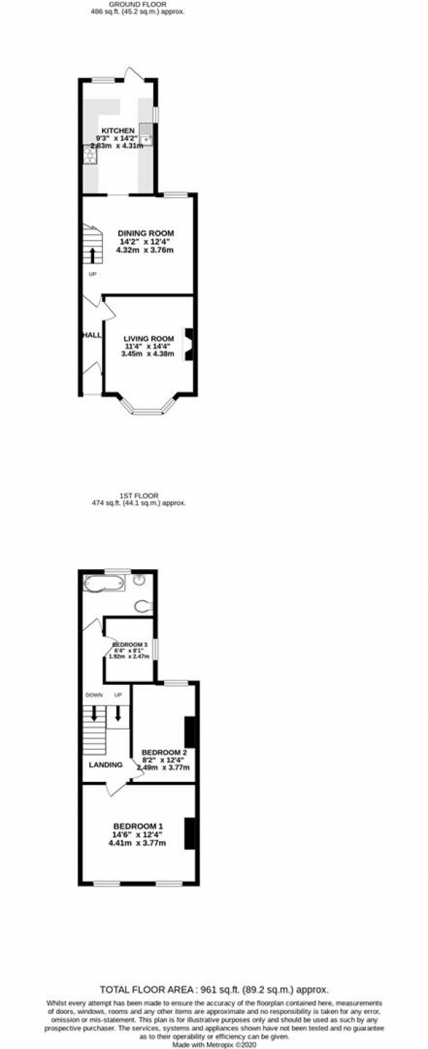 Floor Plan Image for 3 Bedroom Property for Sale in Otterfield Road, Yiewsley, West Drayton