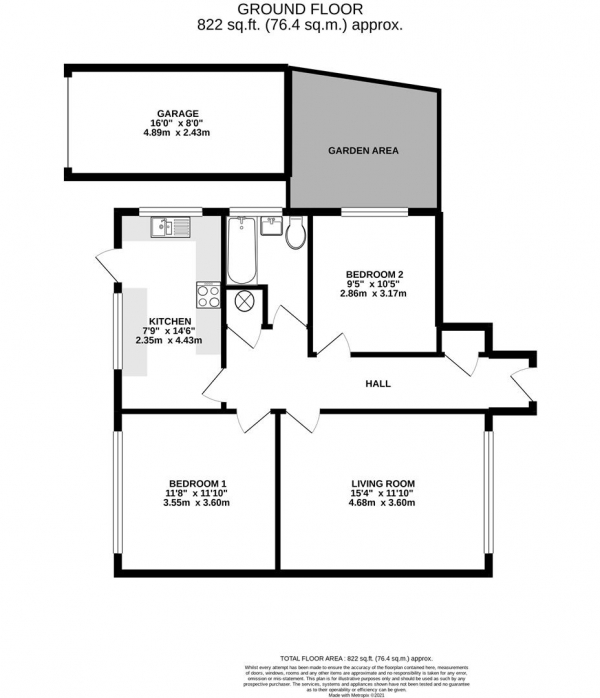 Floor Plan Image for 2 Bedroom Maisonette for Sale in Swan Road, West Drayton