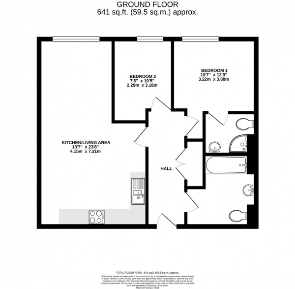 Floor Plan Image for 2 Bedroom Apartment for Sale in 70  Station Road, West Drayton