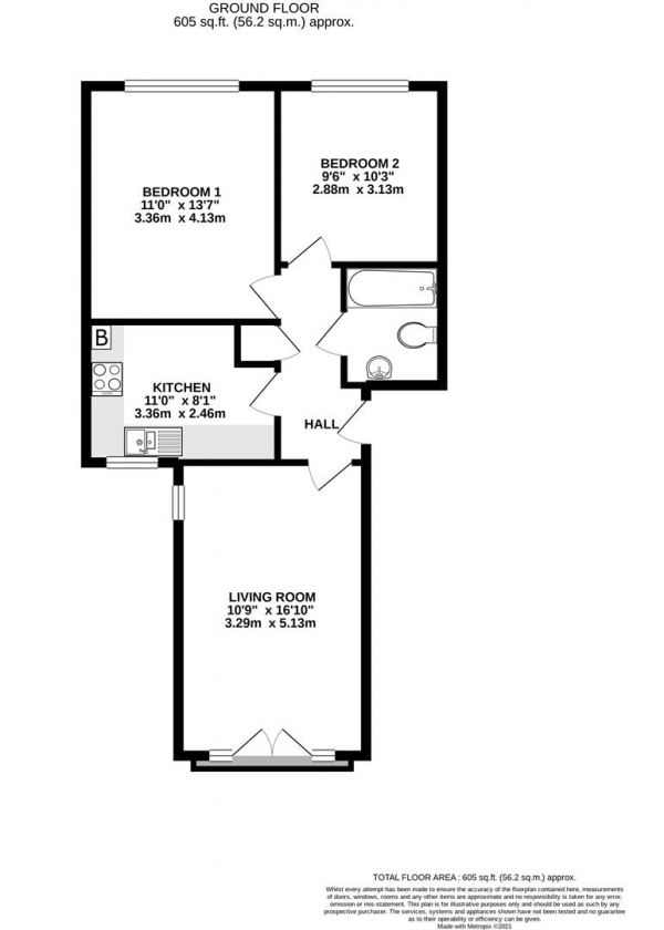 Floor Plan Image for 2 Bedroom Apartment for Sale in Station Road, West Drayton