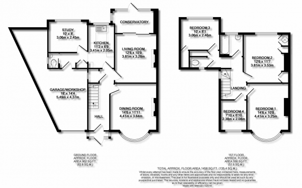 Floor Plan Image for 4 Bedroom Semi-Detached House for Sale in Candover Close, Harmondsworth, West Drayton