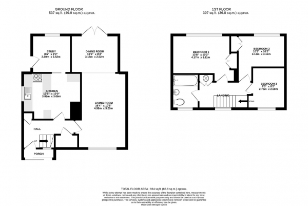 Floor Plan Image for 3 Bedroom End of Terrace House for Sale in Jasmine Terrace, West Drayton