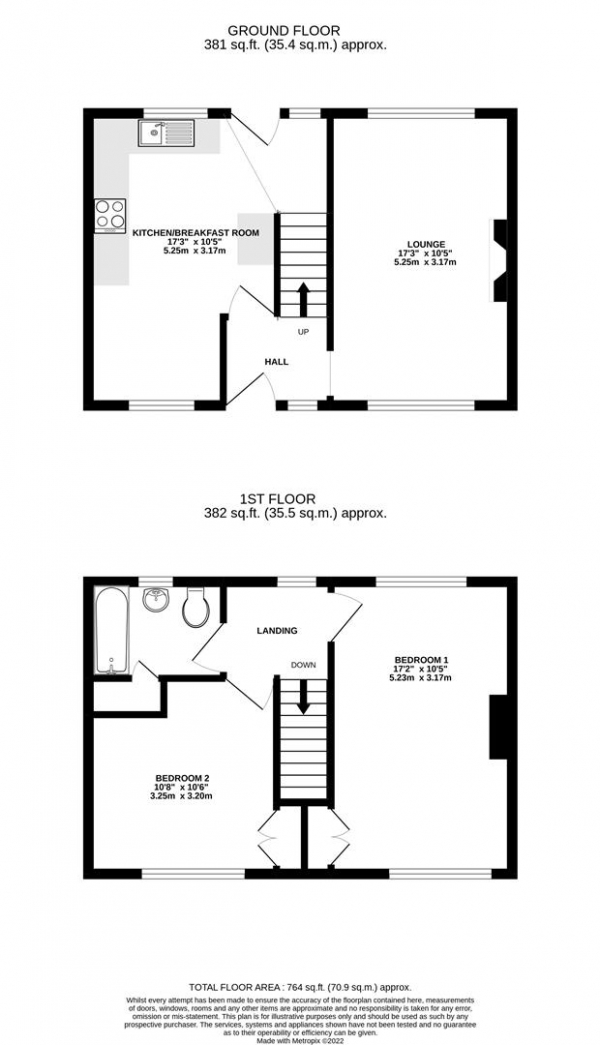 Floor Plan Image for 2 Bedroom Semi-Detached House for Sale in Berberis Walk, West Drayton