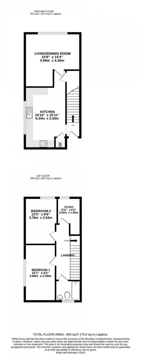 Floor Plan Image for 2 Bedroom Apartment for Sale in Byron Way, West Drayton