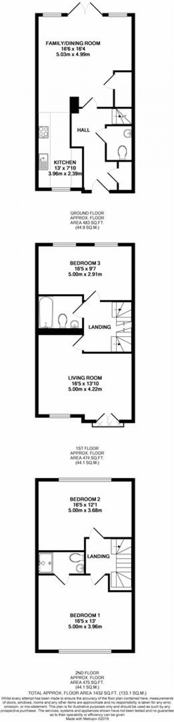 Floor Plan Image for 4 Bedroom Property for Sale in Pennyroyal Drive, West Drayton