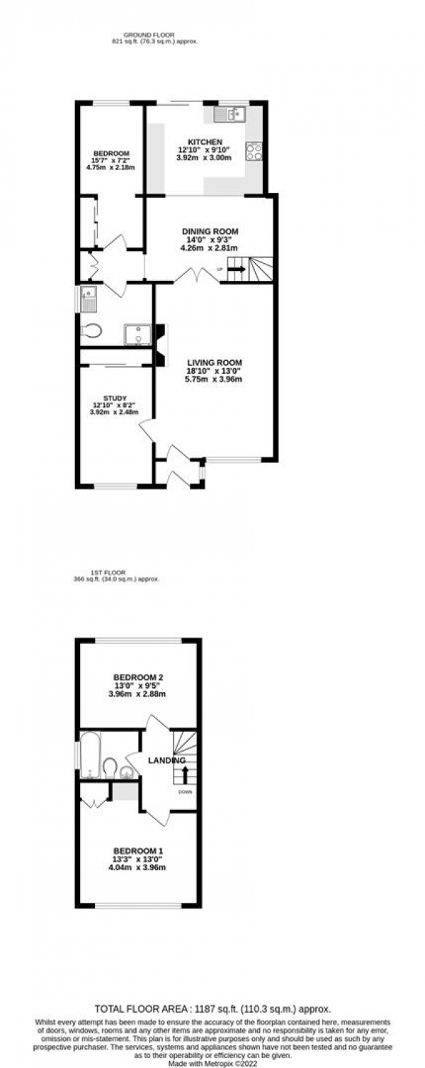 Floor Plan Image for 3 Bedroom Property for Sale in Summerhouse Lane, Harmondsworth, West Drayton