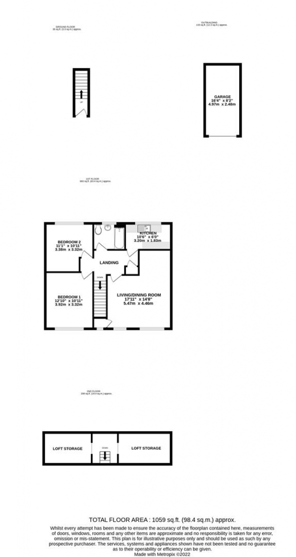 Floor Plan Image for 2 Bedroom Maisonette for Sale in Bellclose Road, West Drayton