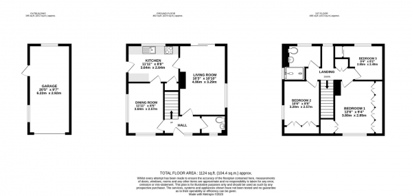 Floor Plan Image for 3 Bedroom Detached House for Sale in Sipson Road, West Drayton