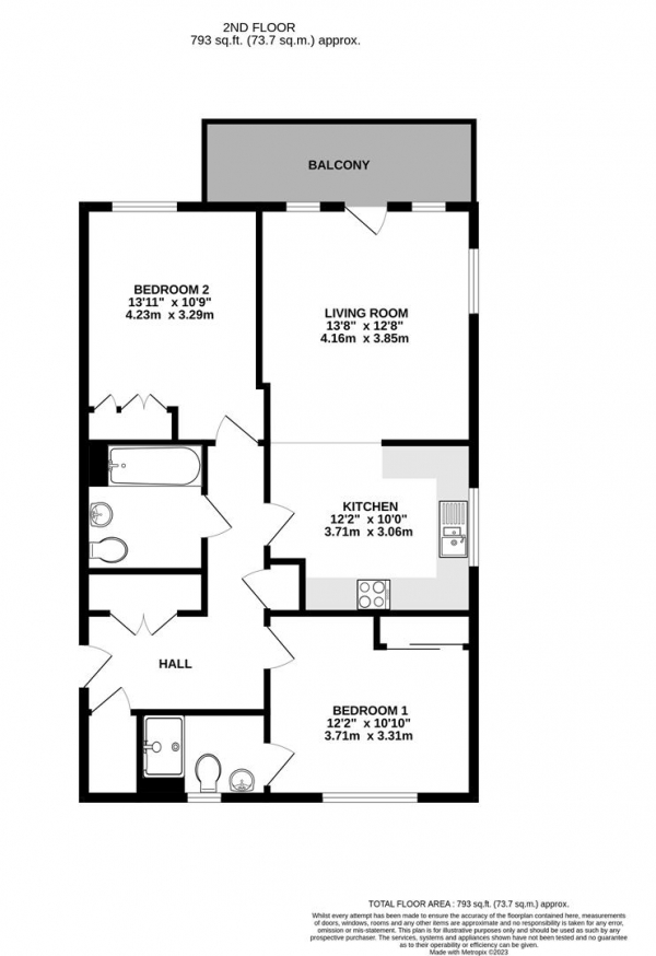 Floor Plan Image for 2 Bedroom Apartment for Sale in Autumn Way, West Drayton