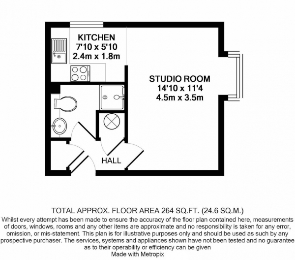 Floor Plan Image for Studio for Sale in Knowles Close, Yiewsley, West Drayton