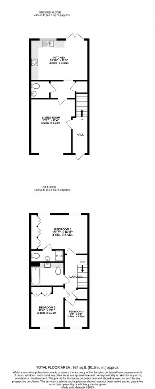 Floor Plan Image for 3 Bedroom Semi-Detached House for Sale in Summer Drive, West Drayton